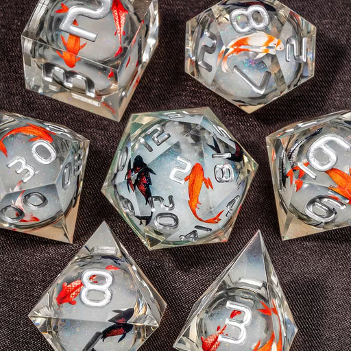 Seriously Good Dice: Animal Collection 7 Die Set "Koi" Dice & Gaming Accessories Taps Imports