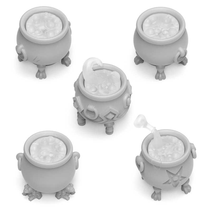 Green Stuff World: 3D printed set - Magic Cauldrons for 3mm LEDs 1:48 Model Tools & Glue Green Stuff World