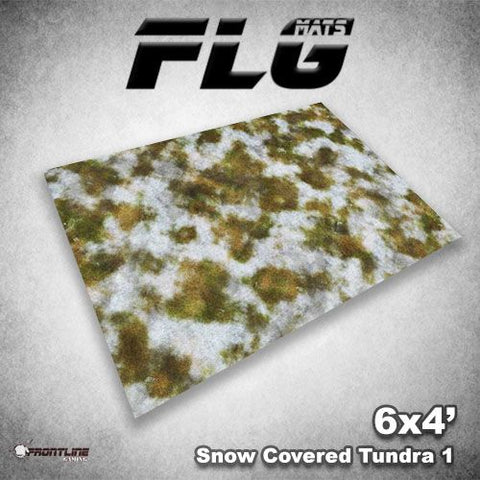 Frontline Gaming: Mats - Snow Covered Tundra 1 6'x4' Gaming Mat FLG