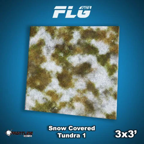 Frontline Gaming: Mats - Snow Covered Tundra 1 3'x3' Gaming Mat FLG