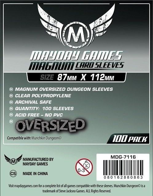 Mayday: Magnum Oversized Card Sleeves 87mm X 112mm 100Ct Card Sleeves Mayday Games