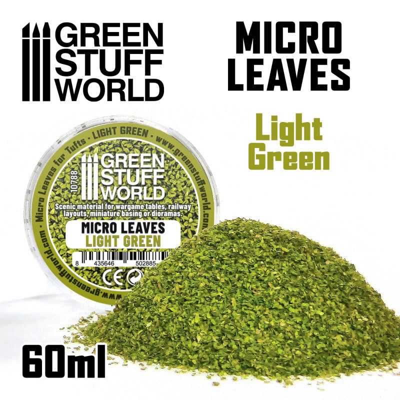 Green Stuff World: Micro Leaves - Light Green Mix Model Tools & Glue Green Stuff World