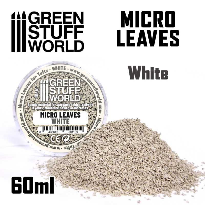 Green Stuff World: Micro Leaves - White Mix Model Tools & Glue Green Stuff World