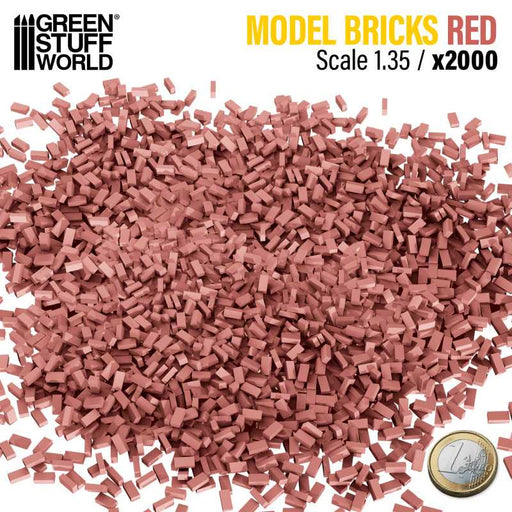 Green Stuff World: Miniature Bricks - Red x2000 1:35 Scale Model Tools & Glue Green Stuff World