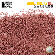 Green Stuff World: Miniature Bricks - Red x4000 1:48 Scale Model Tools & Glue Green Stuff World