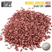 Green Stuff World: Miniature Bricks - Red x800 1:24 Scale Model Tools & Glue Green Stuff World