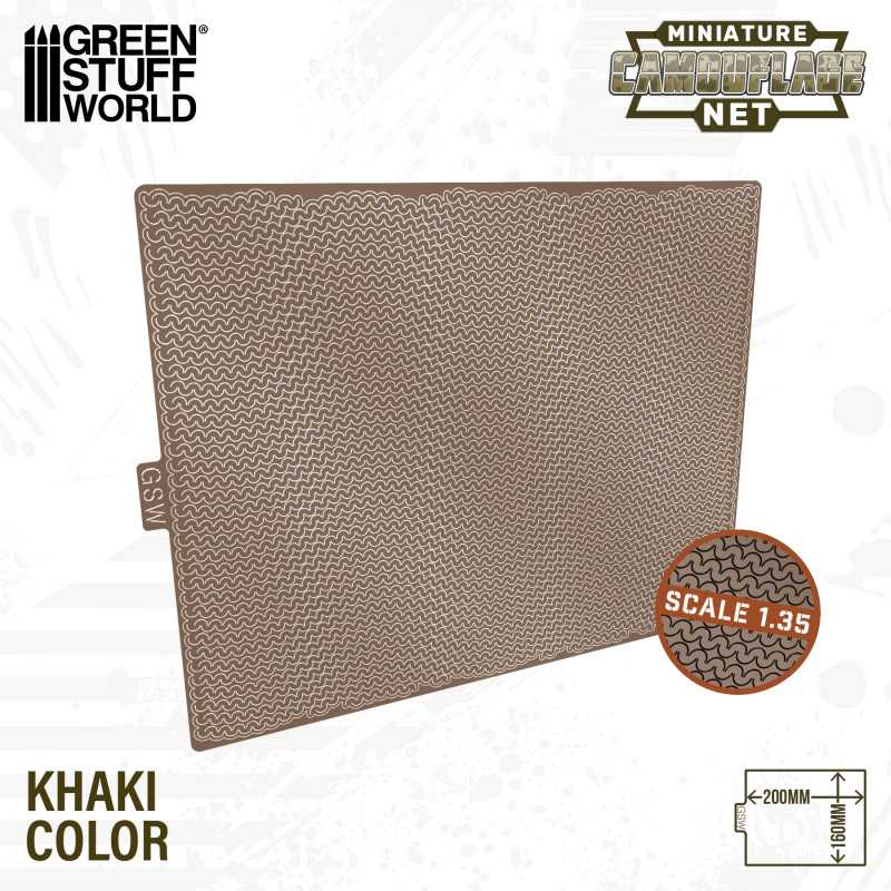 Green Stuff World: Miniature Camouflage Nets Khaki 1:35 Model Tools & Glue Green Stuff World