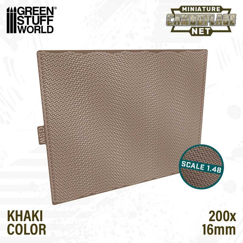Green Stuff World: Miniature Camouflage Nets Khaki 1:48 Model Tools & Glue Green Stuff World