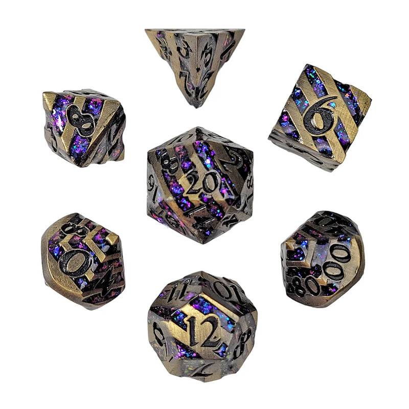 Forged Gaming: Mini Metal 7-Die Set - "Gnomish Riches" Dice & Gaming Accessories Forged Gaming