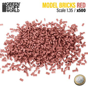 Green Stuff World: Miniature Bricks - Red x500 1:35 Scale Model Tools & Glue Green Stuff World