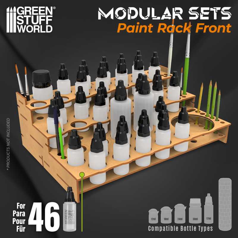 Green Stuff World: Modular Paint Rack - FRONT Model Tools & Glue Green Stuff World