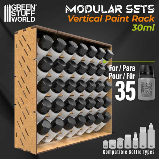 Green Stuff World: Modular Paint Rack - VERTICAL 30ml Model Tools & Glue Green Stuff World