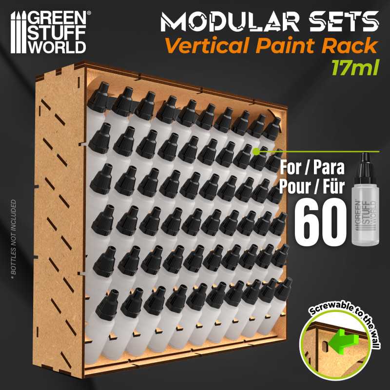 Green Stuff World: Modular Paint Rack - VERTICAL 17ml Model Tools & Glue Green Stuff World