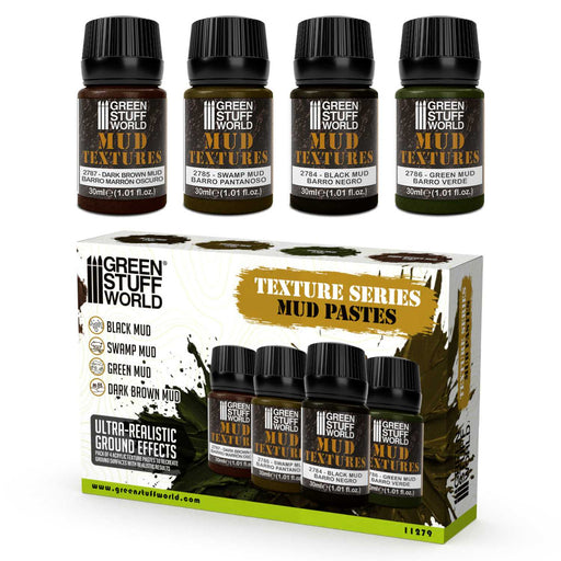 Green Stuff World: Textures Series - Mud Pastes Set Model Tools & Glue Green Stuff World