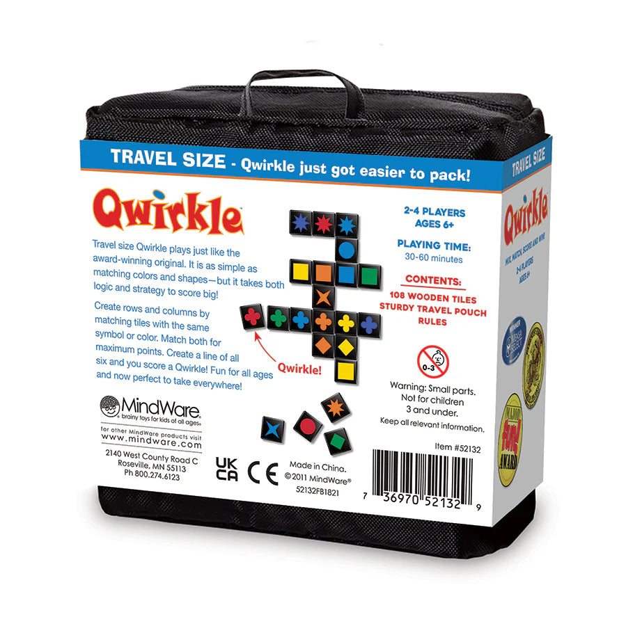 Qwirkle: Travel Edition Board Games MindWare   