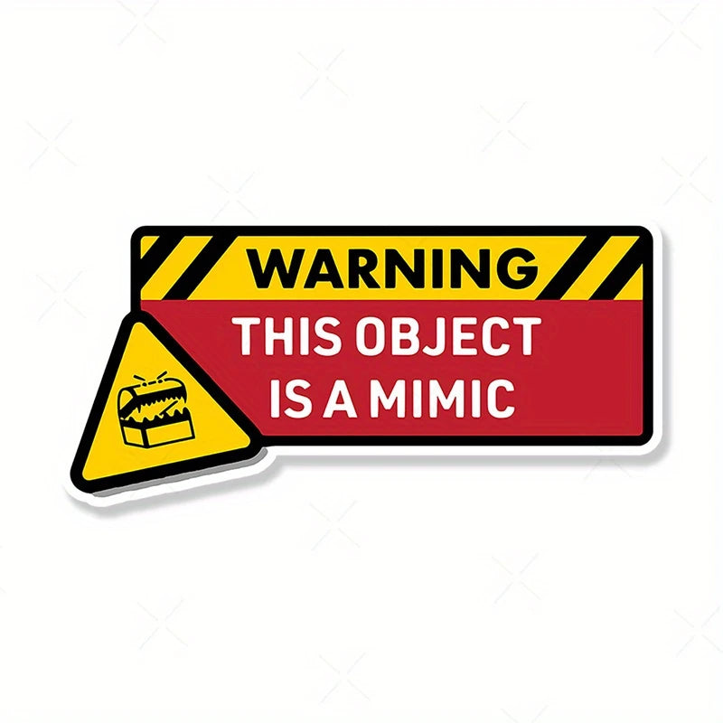 Warning This Object is a Mimic Vinyl Decal Stickers, Pins & Patches Taps Imports