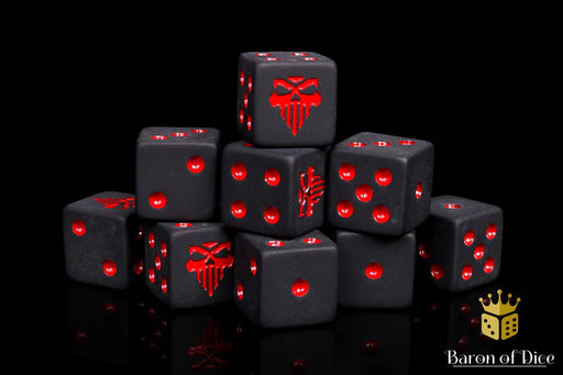 Baron of Dice: "Bloodbound" 25x16mm Square Corner Dice Dice & Gaming Accessories Baron of Dice