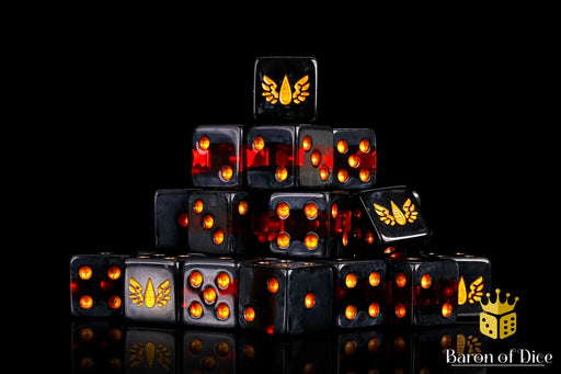 Baron of Dice: "Blood Curse" 25x16mm Square Corner Dice Dice & Gaming Accessories Baron of Dice