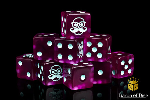 Baron of Dice: "ChoBro Official Dice - Purple" 25x16mm Square Corner Dice Dice & Gaming Accessories Baron of Dice