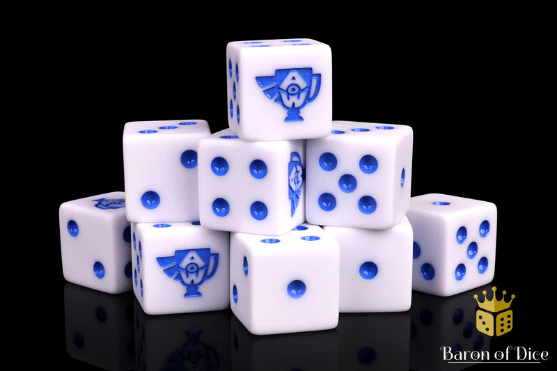 Baron of Dice: "Art of War Official Dice - Matte White" 25x16mm Square Corner Dice Dice & Gaming Accessories Baron of Dice