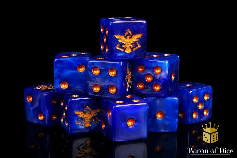 Baron of Dice: "Star Battle - Earth Defence Force" 25x16mm Square Corner Dice Dice & Gaming Accessories Baron of Dice