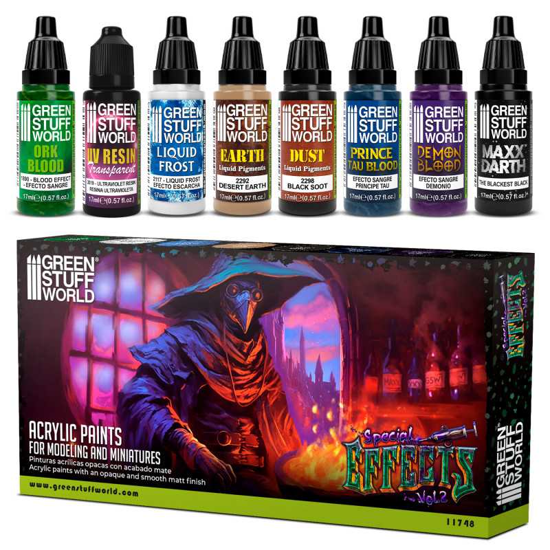 Green Stuff World: Acrylic Paint Set - Special Effects Vol. 2 Model Tools & Glue Green Stuff World