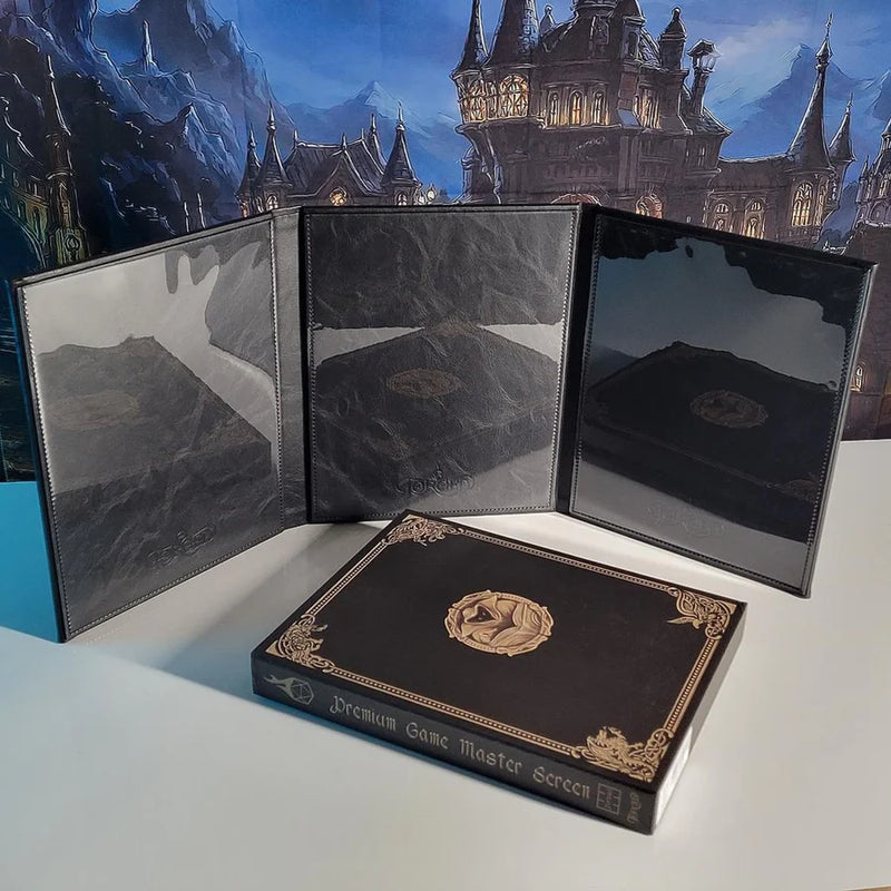 Forged Gaming: Premium Game Master Screen - Portrait Edition (Black) Tabletop RPGs Forged Gaming