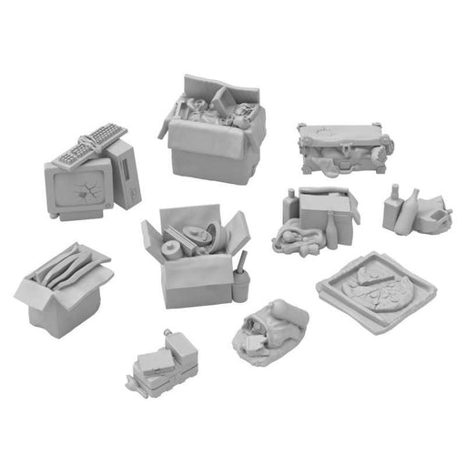 Green Stuff World: 3D printed set - Piles of Trash 1:48 Model Tools & Glue Green Stuff World