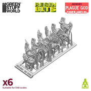 Green Stuff World: 3D printed set - Plague God Tower Shields Model Tools & Glue Green Stuff World