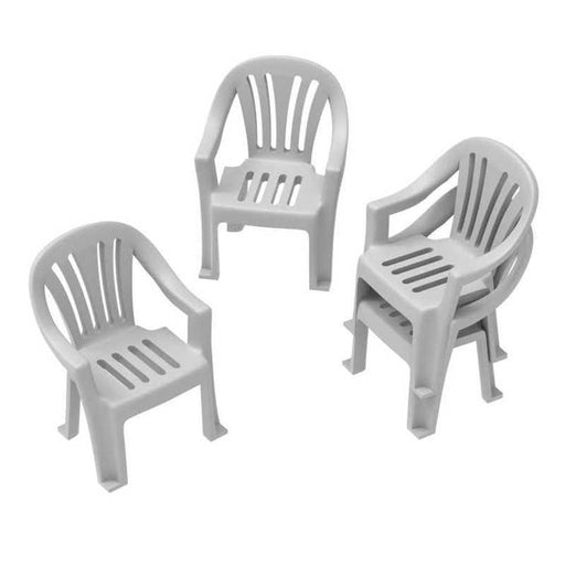 Green Stuff World: 3D printed set - Plastic Chairs 1:48 Model Tools & Glue Green Stuff World