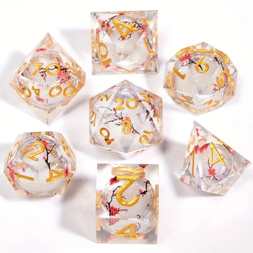 Seriously Good Dice: 7 Die Set "Plum Blossom" Dice & Gaming Accessories Taps Imports