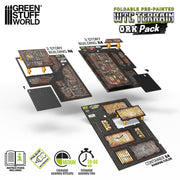 Green Stuff World: Pre-Painted Foldable WTC terrain pack - Orks Model Tools & Glue Green Stuff World