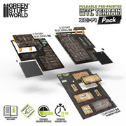 Green Stuff World: Pre-Painted Foldable WTC terrain pack - Sci-fi Model Tools & Glue Green Stuff World