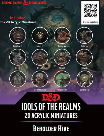 Dungeons & Dragons Idols of the Realms: 2D Minis: Beholder Hive RPG Miniatures WizKids   