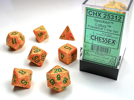 Chessex: 7-Die Set Speckled - Lotus Dice & Gaming Accessories Chessex