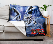 Fleece Throw Blanket: Yu-Gi-Oh! Blue-Eyes White Dragon Full Art 45"x60" Toys & Plushes Toynk Toys