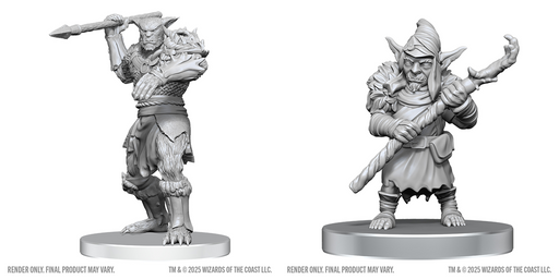 D&D Nolzur's Marvelous Miniatures: W28 Bugbear Stalker & Goblin Hexer Unpainted Miniatures WizKids