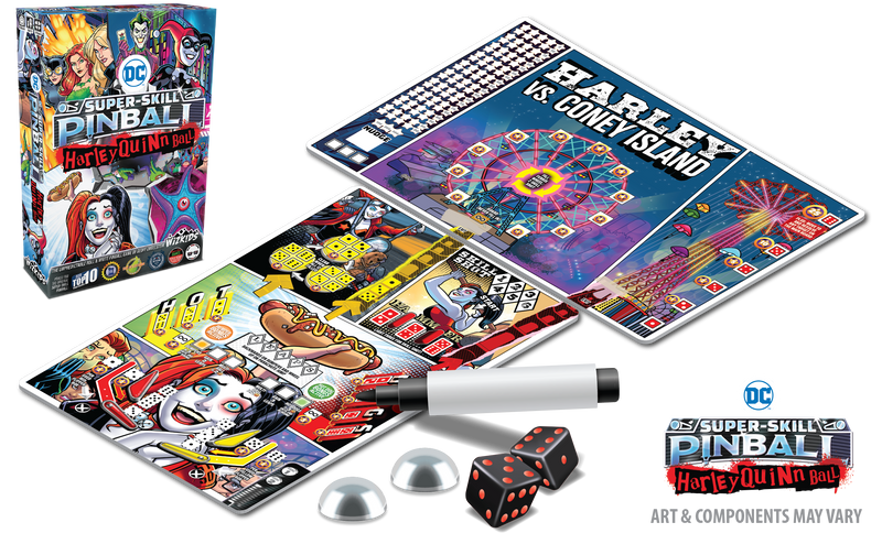 Super-Skill Pinball: DC Harley Quinn Ball Board Games Wizkids Games