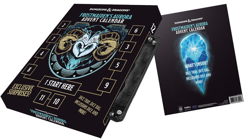 FanRoll: D&D Frostmaiden's Aurora Advent Calendar Board Games Metallic Dice Games