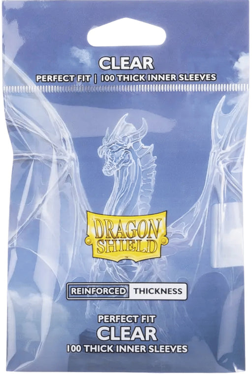 Dragon Shield: Perfect Fit Sleeves - Thick Clear 100Ct Card Sleeves Dragon Shield