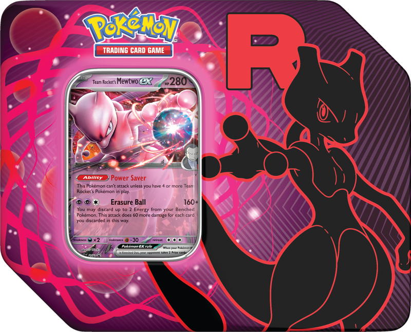 Pokémon - Team Rocket Tin (Team Rocket's Mewtwo Ex) (Limit 1) Pokemon Sealed Pokémon