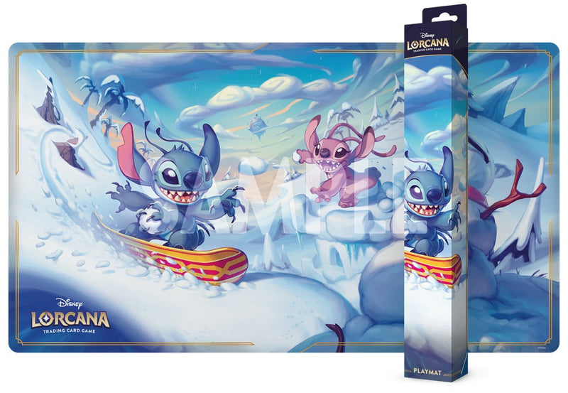 Disney Lorcana: Playmat - "Snowboarding Stitch" Hyperia City Playmats Ravensburger