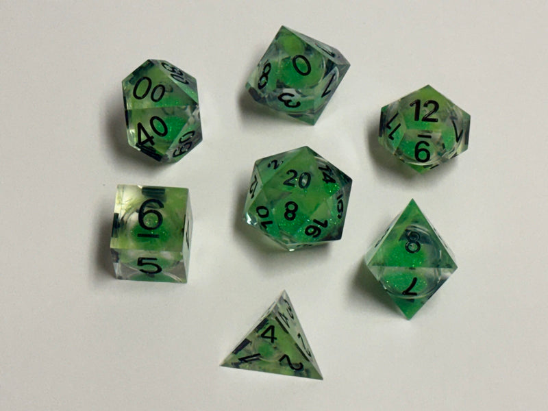 Teenage Mutant Ninja Turtles RPG: 7-Die Mutagen Green Dice Set Dice & Counters Palladium