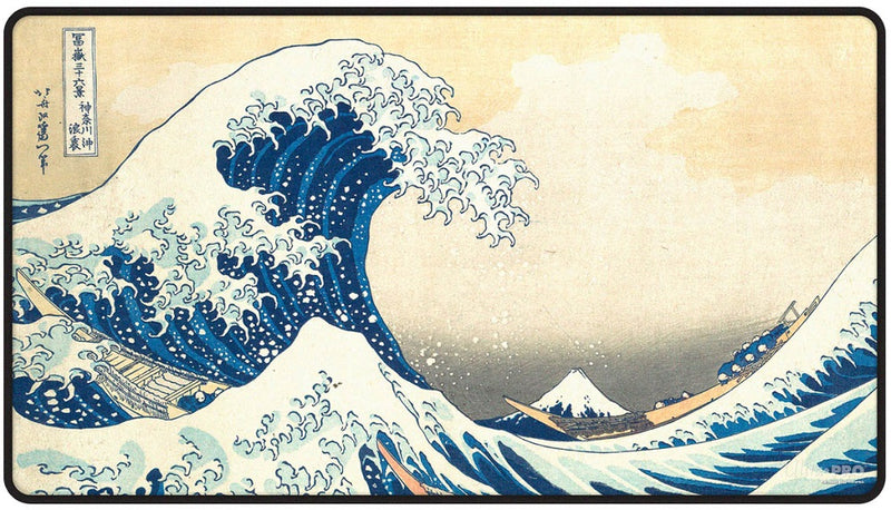 Ultra Pro: Black Stitched Playmat - "The Great Wave Off Kanagawa" Card Supplies & Accesories Ultra Pro