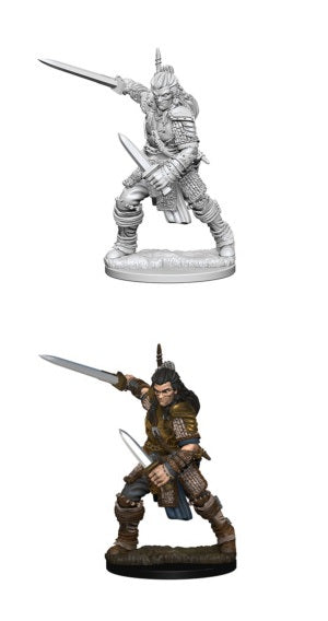 D&D Nolzur's Marvelous Miniatures: W1 Male Human Fighter Unpainted Miniatures WizKids