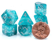 Mighty Tiny Dice: "Caribbean Tide" 7-Die Dice Set 12mm Dice & Gaming Accessories Gate Keeper Games