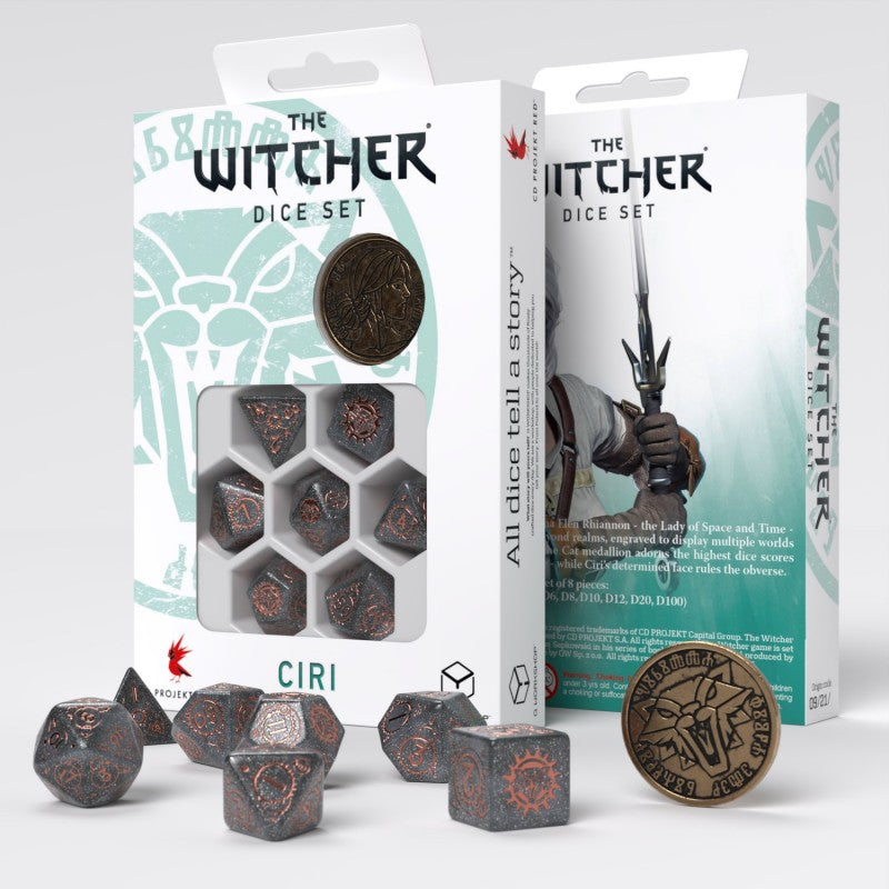 Q-Workshop: The Witcher Ciri Elder Blood 7-Die Set Dice & Gaming Accessories Q Workshop