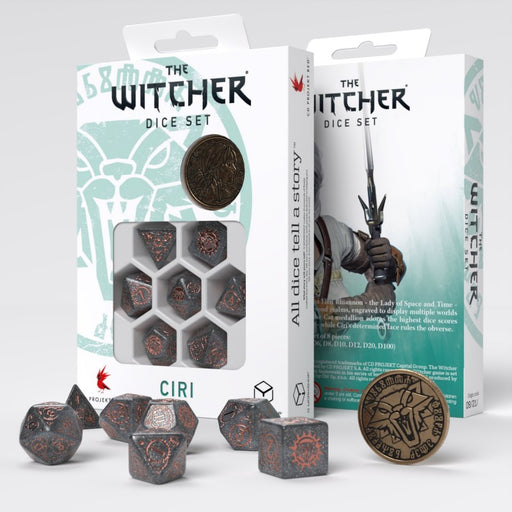 Q-Workshop: The Witcher Ciri Elder Blood 7-Die Set Dice & Gaming Accessories Q Workshop