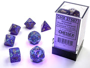 Chessex: 7-Die Set Luminary Borealis - Royal Purple/Gold Dice & Gaming Accessories Chessex