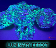 Chessex: Mega-Hedral 7 Die Dice Set Luminary Nebula - Nocturnal/Blue (20mm) Dice & Gaming Accessories Chessex
